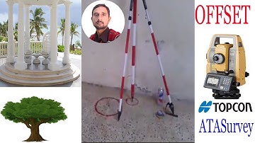 How to use OFFSET in Topcon Total Station es series?in Urdu/in Hindi
