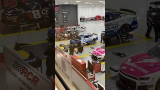 Kyle Busch Austin Dillon NASCAR Cup Series Cars Being Prepped for Talladega Superspeedway RCR Shop