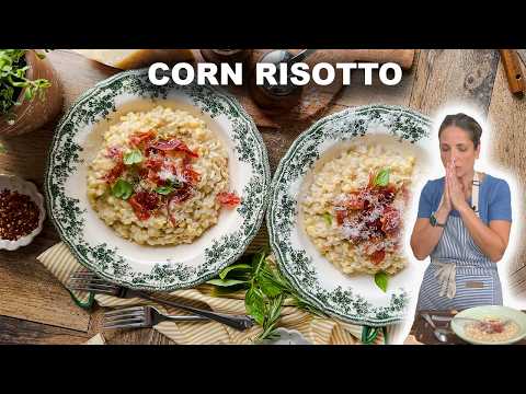 Corn Risotto with Crispy Prosciutto - The Only Way To Make It!