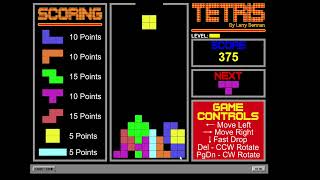 Just over 4 minute video of my Tetris game written in GFA Basic 32 for the PC