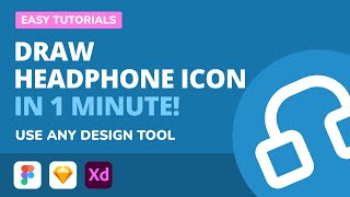 Create Headphone icon in less than 1 minute | Figma | Easy Tutorials screenshot 2