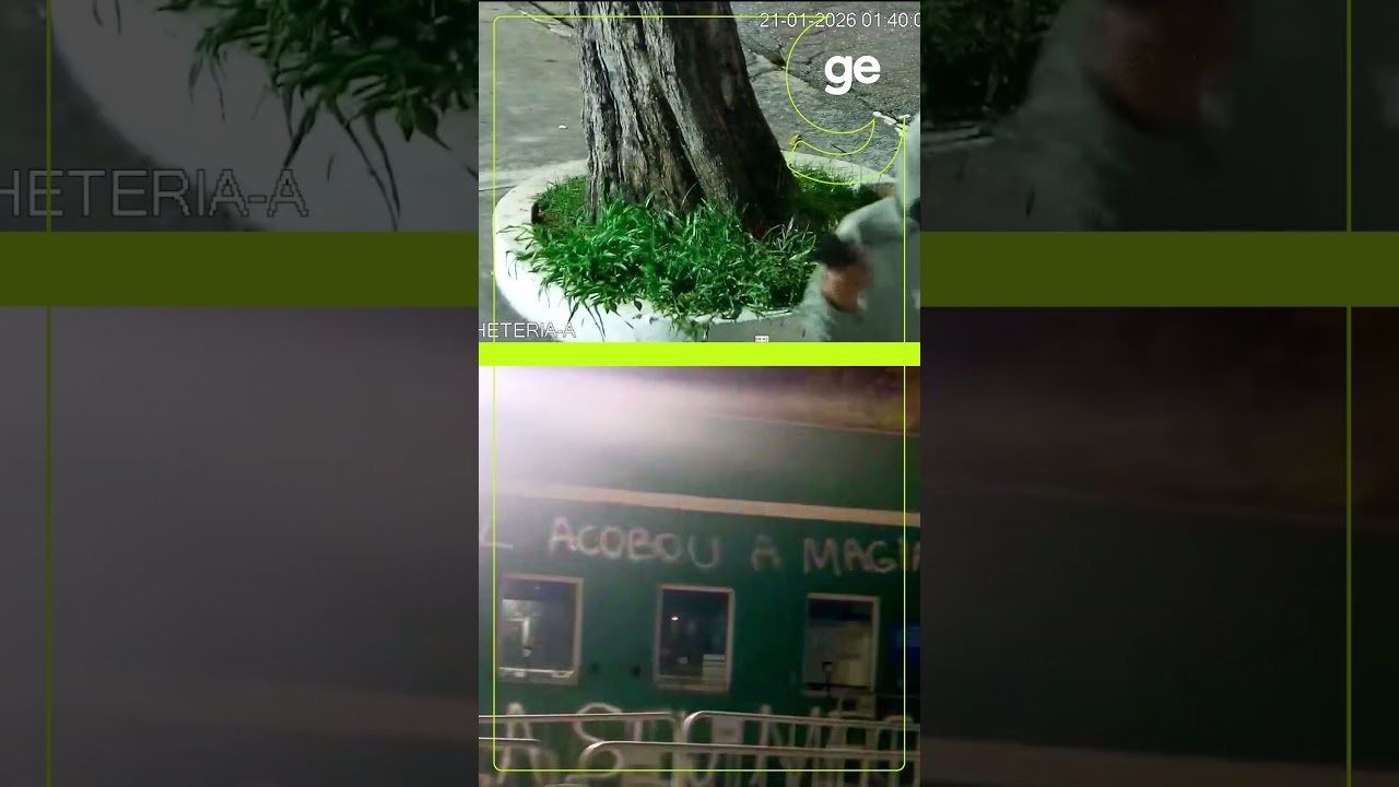 PALMEIRAS: VEJA MOMENTO EM QUE MURO DO ALLIANZ É PICHADO | #shorts | ge.globo