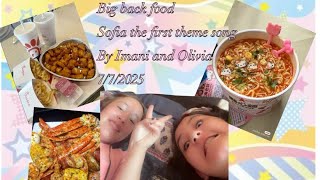 BIG BACK FOOD!!! Sofia the first theme song remix by Imani and Olivia