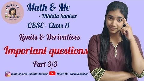 Part 3/3 LIMITS IMPORTANT QUESTIONS Class 11#limits #derivatives #maths #cbse #online #ncert #exam