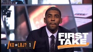 Kevin Durant over LeBron James is a tough question for Kyrie Irving First Take ESPN