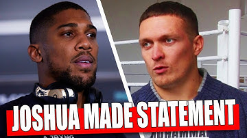 Anthony Joshua MADE THE LAST STATEMENT BEFORE THE FIGHT WITH Alexander Usyk / Fury HUMILIATED Wilder