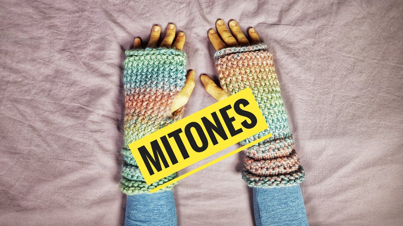 Cómo tejer mitones / guantes sin dedos con telar (Tutorial DIY) - YouTube