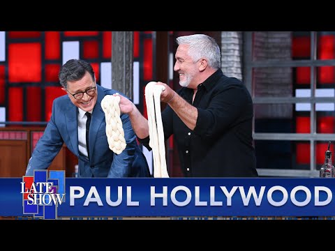 Paul Hollywood Bakes Bread From Scratch With Stephen Colbert