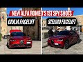 Alfa Romeo Giulia and Stelvio Facelifts Spied In Rosso Etna Paint