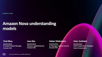 AWS re:Invent 2024 - [NEW LAUNCH] Amazon Nova understanding models (AIM395-NEW)