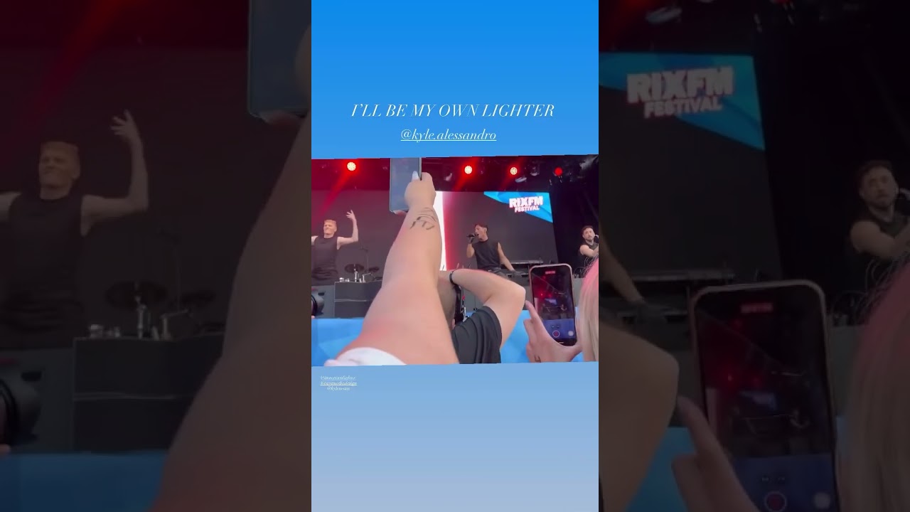 Lighter 🔥 by Kyle Alessandro ❤️ (concert 22/07/2025 in Sundsvall in Sweden 🇸🇪 ) 