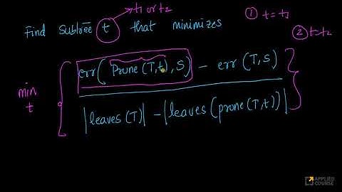 Decision Tree pruning using Cost complexity [Student Query]
