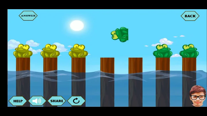 Logic 5 of River Crossing IQ Game | Frog And Pillar Puzzle Solution | #FrogAndPillars