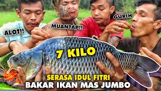 MUKBANG!! BAKAR IKAN MAS SEBERAT 7 KILO - MANTEP CUY!! COEL SAMBEL CAROLINA REAPPER