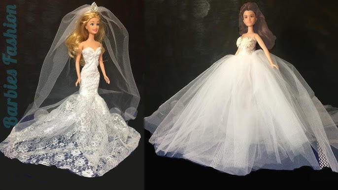 Create or Reproduce Your Wedding Dress for Your Doll, Wedding Doll Dress,  High Quality Doll Dress, Bridal Doll Dress, Lace Doll Dress 