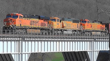 Three State Chase of CSX Train With Triple BNSF Engines 🎃🎃🎃