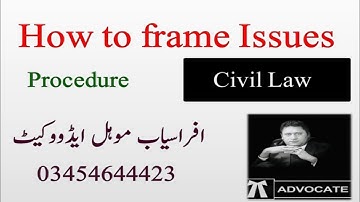 Framing of Issues | Order 14 CPC