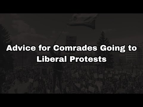 Advice For Comrades Going to Liberal Protests