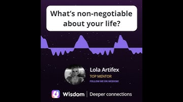 What’s non-negotiable about your life?