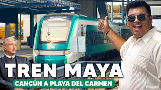 Aeropuerto CANCÚN a PLAYA del CARMEN en TREN MAYA ✅ NUEVA RUTA  Cuánto cuesta? Va rápido el tren?