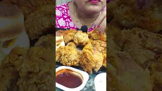 ASMR: EATING KFC FULL CHIKEN BUCKET🔥#asmr#mukbang#shortsfeed#shorts#ytshorts#food#foodie#eating