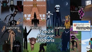 Minecraft Bedrock Top 24 Horror Mods(Full Gameplay Story)