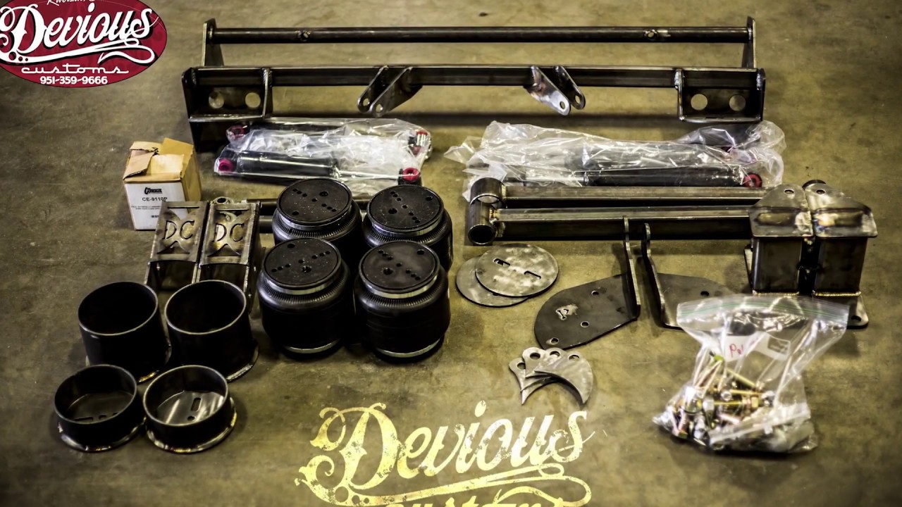 DEVIOUS CUSTOMS HOW TO INSTALL your rear lincoln air ride kit - YouTube