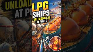 LPG Ship Secret 😱 Gas Unloading Process Explained | Dangerous Port Operation #shorts #facts