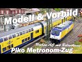 Piko Metronom Zug - Modell & Vorbild (Umbau auf Märklin 3-Leiter Wechselstrom mit Innenbeleuchtung)