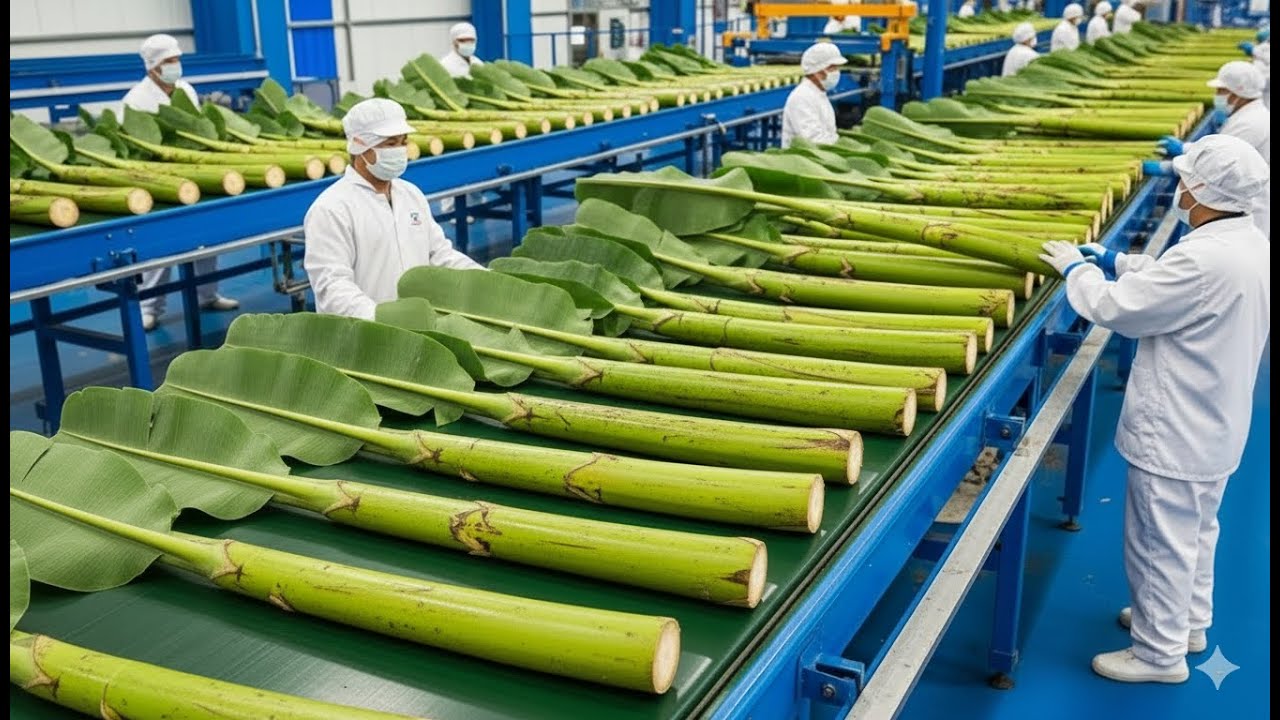 Inside a Modern Banana Stem Factory: From Farm Waste to Valuable Products