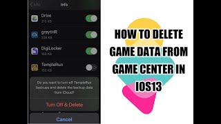 How to Delete game data and reset game from game center - IOS 13