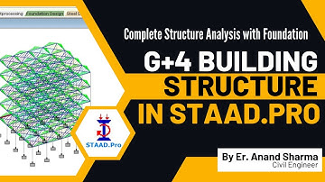 G+4 Complete Structure Analysis with Foundation in STAAD.Pro