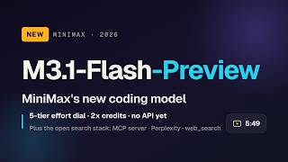 MiniMax M3.1-Flash-Preview: 5-Tier Effort Dial, 2x Credits & the Open Search Stack | AI | LLM