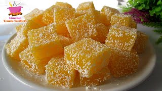 "Turkish delight". The recipe is an extremely famous Turkish dish. Only 3 ingredients..