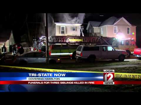 Funeral for three children killed in Hamilton fire - YouTube
