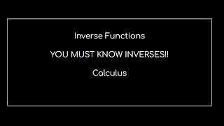 Inverse Functions in a Calculus Setting