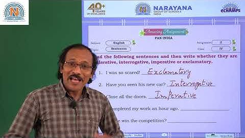 8TH AUG PAN INDIA CLASS IV ENGLISH ASSIGNMENT 2 KEY