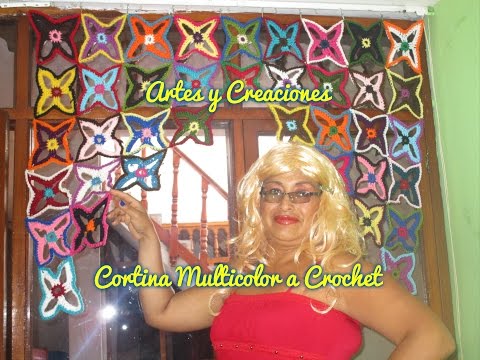 Cortina (02) tejida a crochet 2da. parte