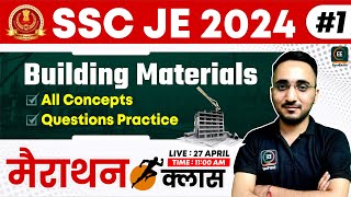 SSC JE 2024 | Building Materials Marathon | All Concepts+Questions Practice | Avnish sir @EverExam