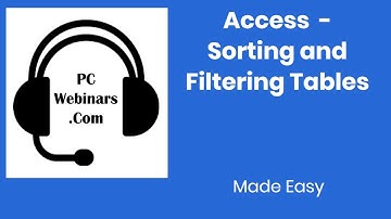 Access Sorting and Filtering Tables - How to sort and filter and search tables in Microsoft Access
