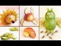 Fruit Carving Garnish | Apple Show | Apple Swan | Apple crab | Craftsbox