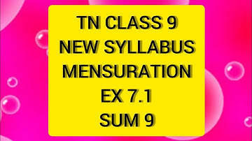 TN Samacheer 9 Maths New Syllabus Mensuration Ex 7.1 Sum 9.