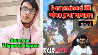 Carryminati का नंबर हुआ वायरल live, goofyapa roast on triggered insaan, Nisha guragain