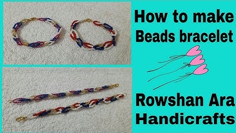 How to make seed beads leaf shape bracelet || Easy tutorial step by step || Rowshan Ara Handicrafts