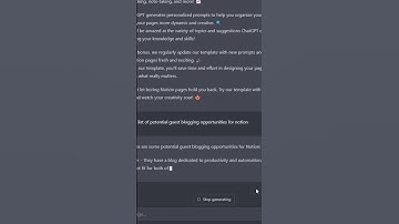 Notion Chat GPT Prompts Template #notion #makemoneyonline #productivity #chatgpt