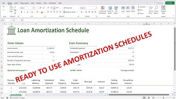 Amortization Schedule For Excel 365