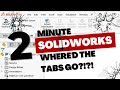 Fixing the SolidWorks Command Manager