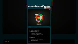 🔥 Build an Interactive Rubik’s Cube with HTML, CSS &amp; JavaScript 🤯#coding #shorts