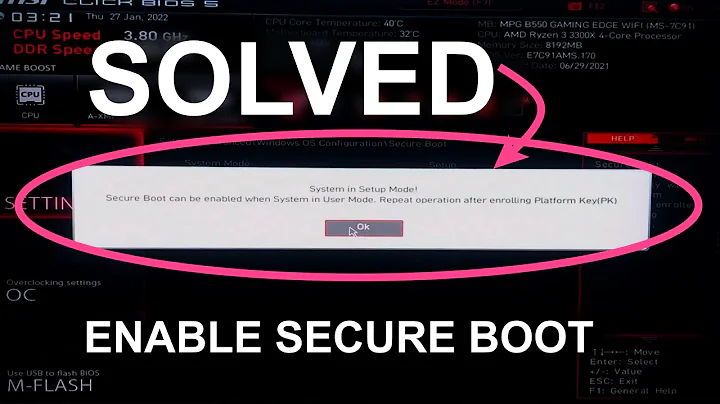 System In Setup Mode Secure Boot Can Be Enabled When System In User Mode [Solved]