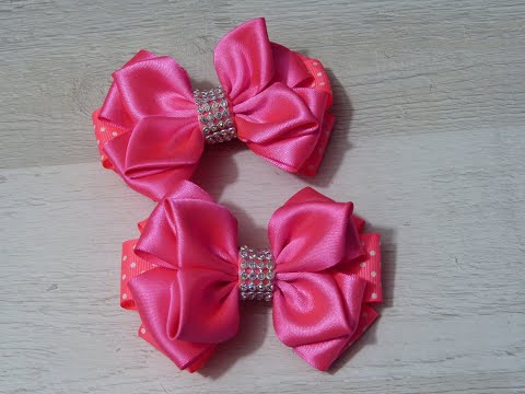 Moños Básicos de Cinta paso a paso || Hair Bow Tutorial
